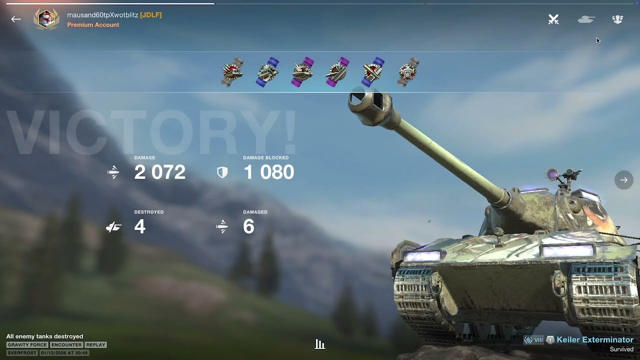 Keiler Exterminator | 2.1K Damage 4 Kills | Gravity Force | WoT Blitz Replays