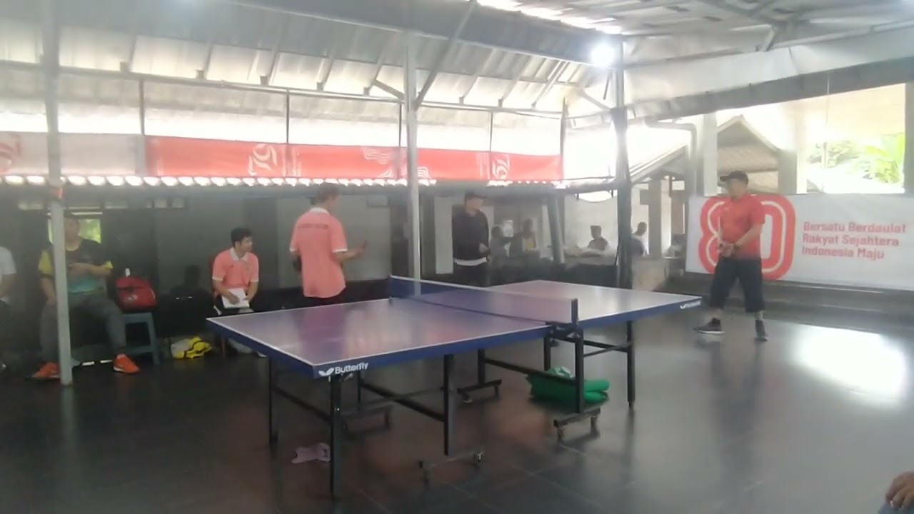 Pingpong Pertandingan Persahabatan Pak Aep vs Pak Sani Ronde 2