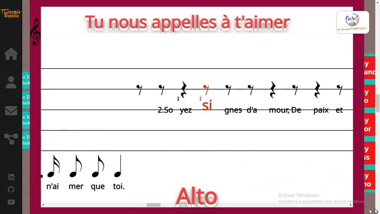 Tu nous appelles à t'aimer - Raymond FAU - Alto