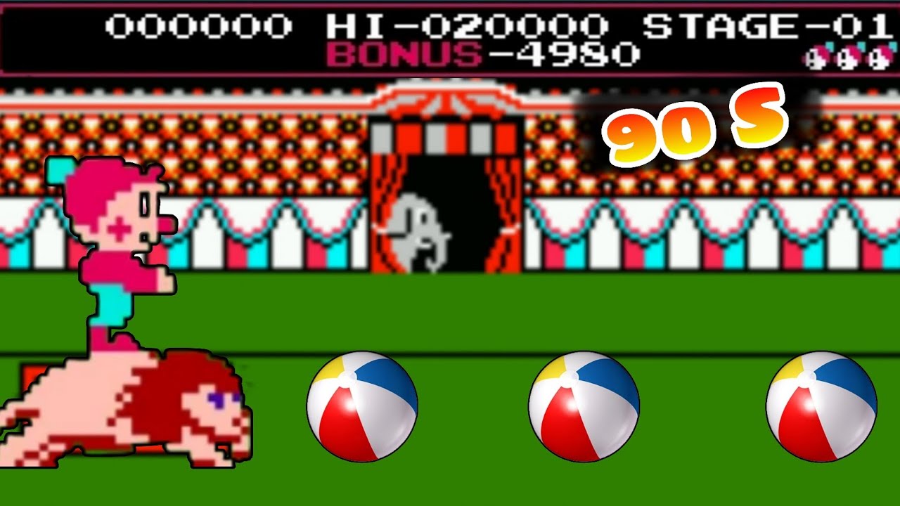 CIRCUS CHARLIE 🎪 1998 . (full gameplay With NES) [ nostalgia ]
