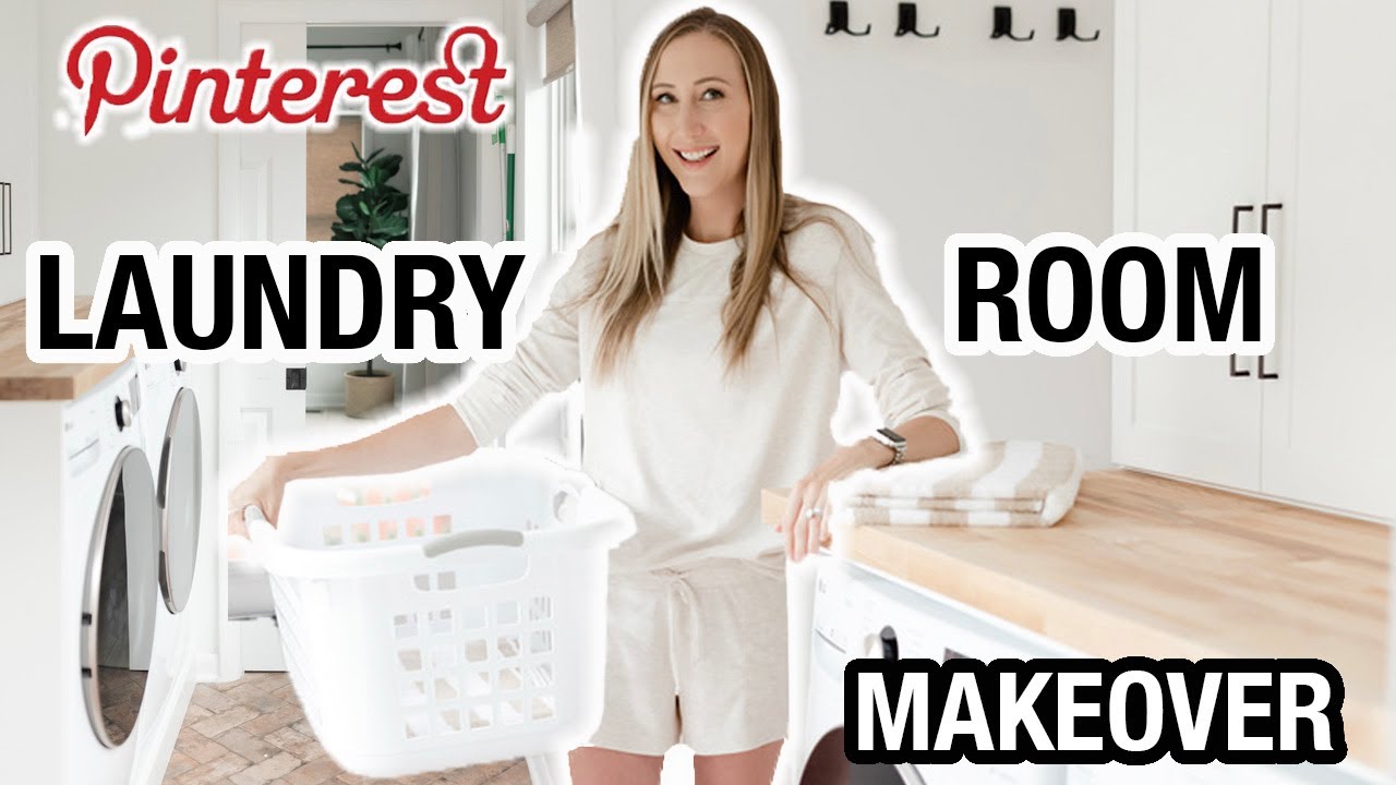 Small Laundry Room Makeover: Shocking Before + After! Pinterest laundry room makeover