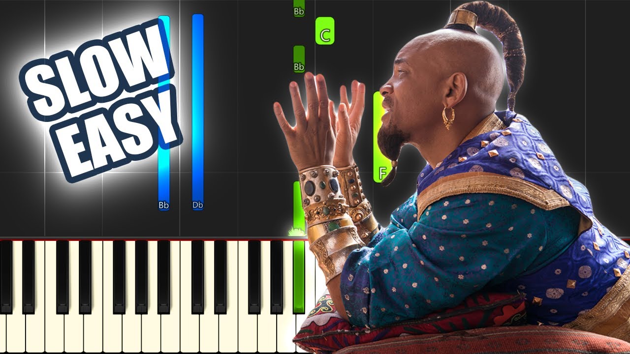 Prince Ali - Aladdin (Will Smith) | SLOW EASY PIANO TUTORIAL + SHEET MUSIC by Betacustic