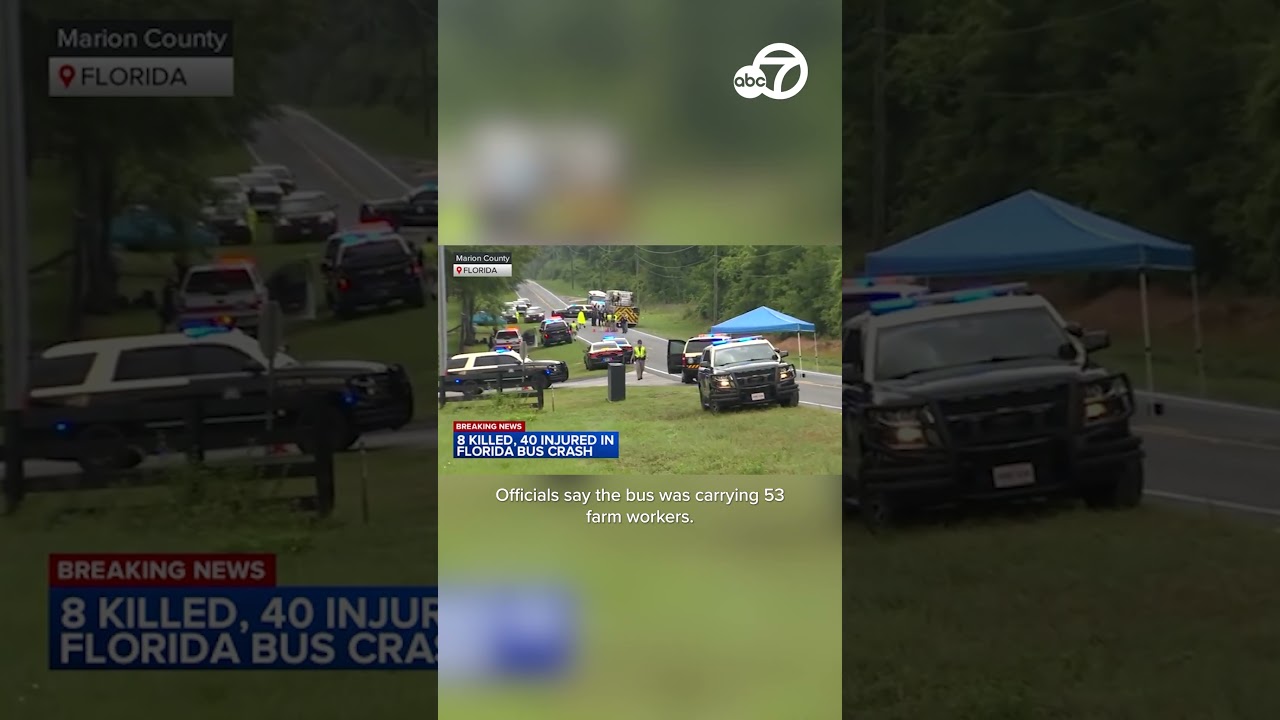 8 dead, 45 injured in Florida crash involving bus carrying farm workers