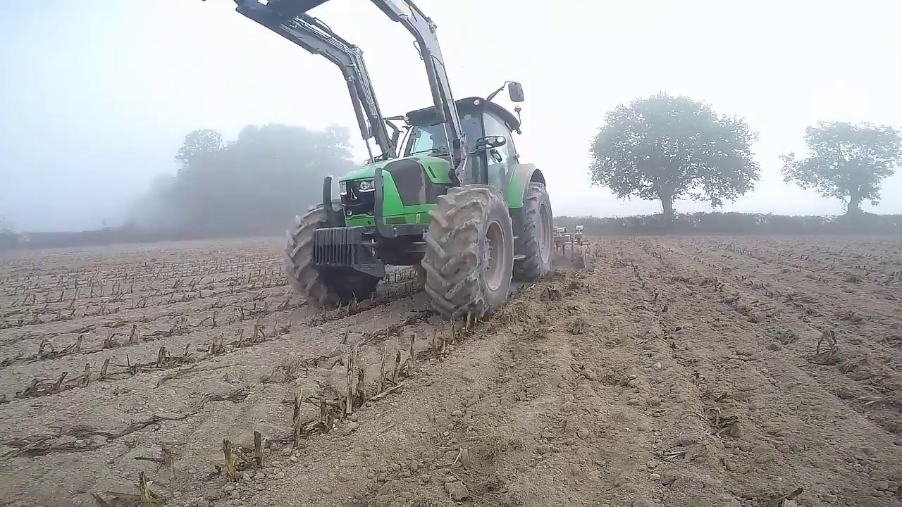 [GoPro] Déchaumage derrière les maïs 2016 | Deutz 5120 | Kverneland Clc