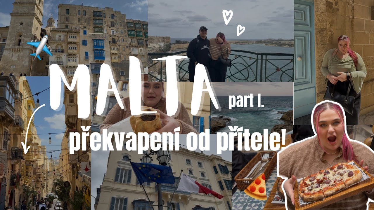 přítel mě překvapil dárkem k našemu 5. výročí🤍| vlog z Malty 1 (Valletta, jídlo, tipy, cesta)