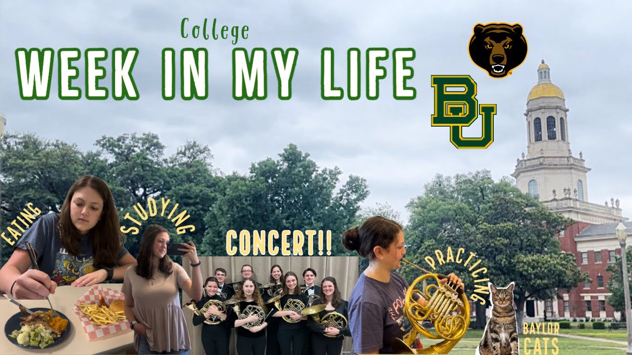 COLLEGE WEEK IN MY LIFE || Baylor University || class + studying + practicing + concerts + CATS