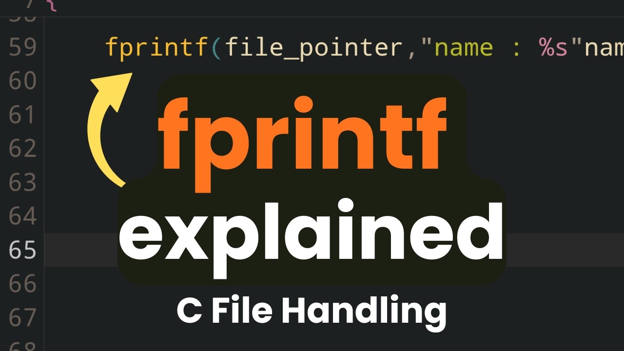 Функция fprintf() для записи данных в файл: видеоурок по языку программирования C.