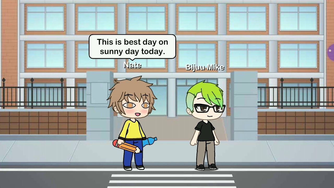 Nate an At Girl's School | Nate Wearing Girls Clothes [Gacha Life]