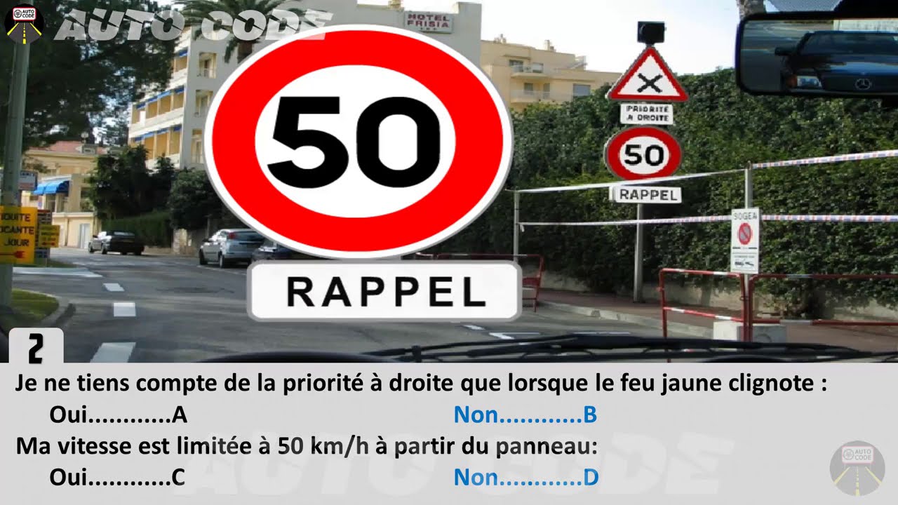 40 question test Code de la route 2021 Série #4 🚦Panneaux de signalisation examen permis de conduire