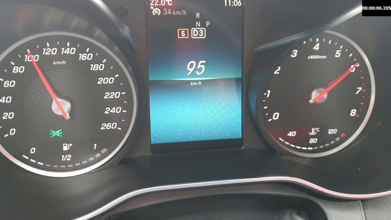 Mercedes-Benz C300 258PS W205  Acceleration 0-100 km/h & 0-190 km/h
