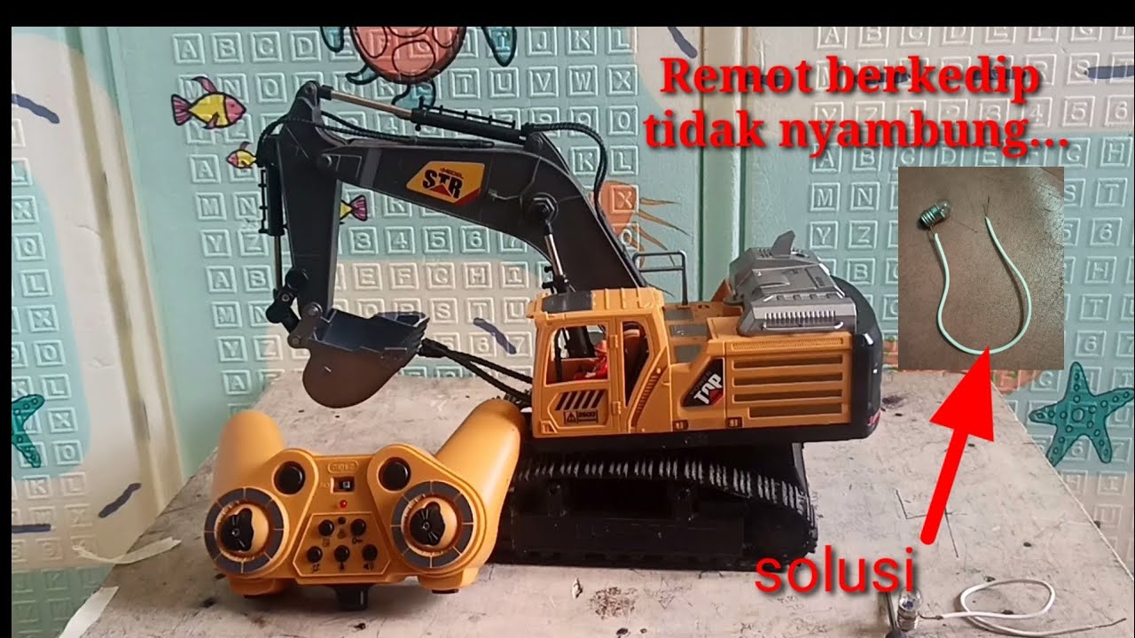 Excavator tidak nyambung ke remot, cara memperbaiki excavator  #mainanrc #trukrc #excavatorrc #viral