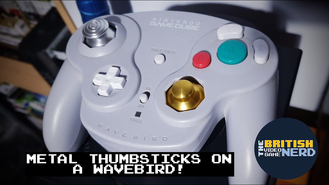 Metal thumbsticks on a Wavebird controller!