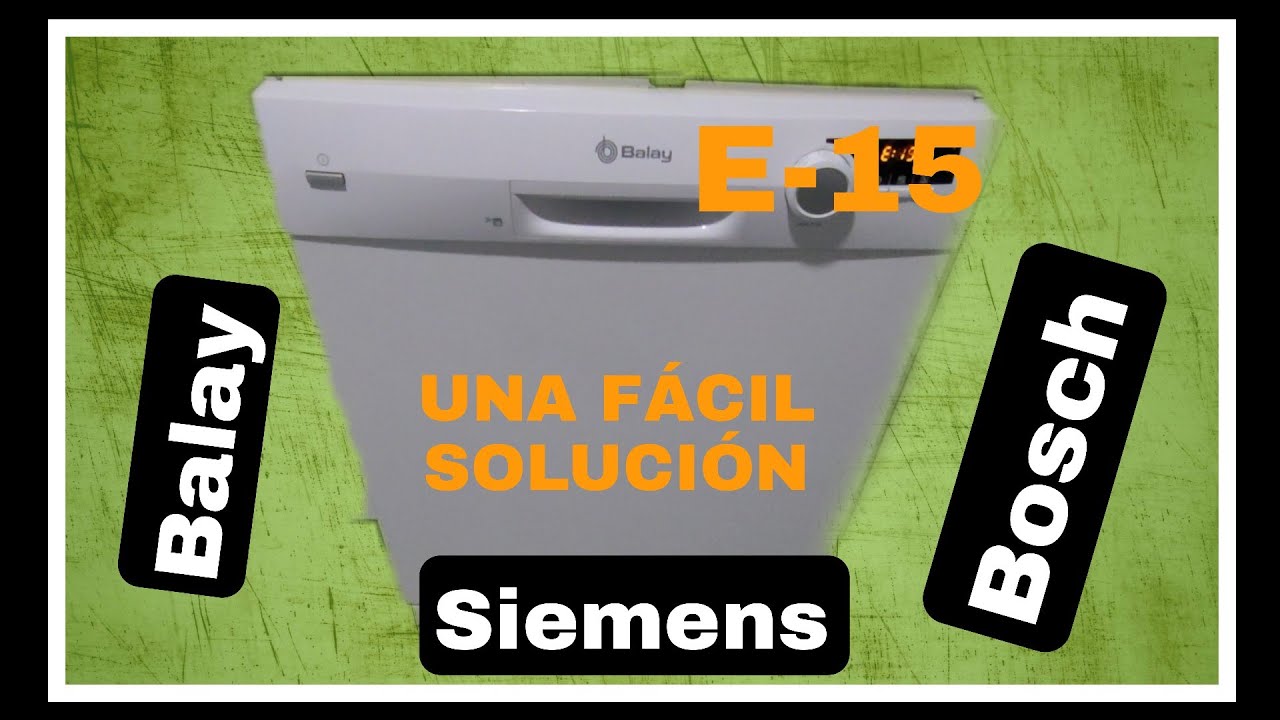 lavavajillas balay, siemens, bosch error 15. pierde agua ala bandeja inferior como solucionarlo.