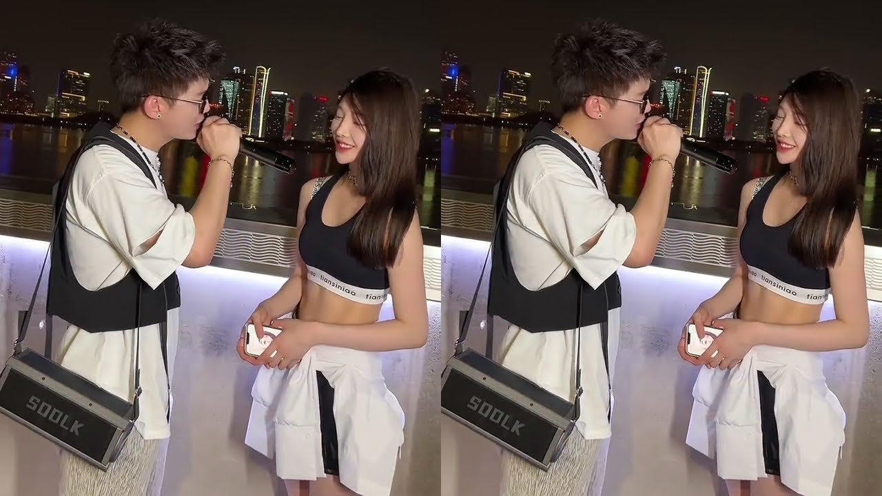 小哥街头唱歌撩妹，以为随便唱唱，一开口把美女路人都迷住了！