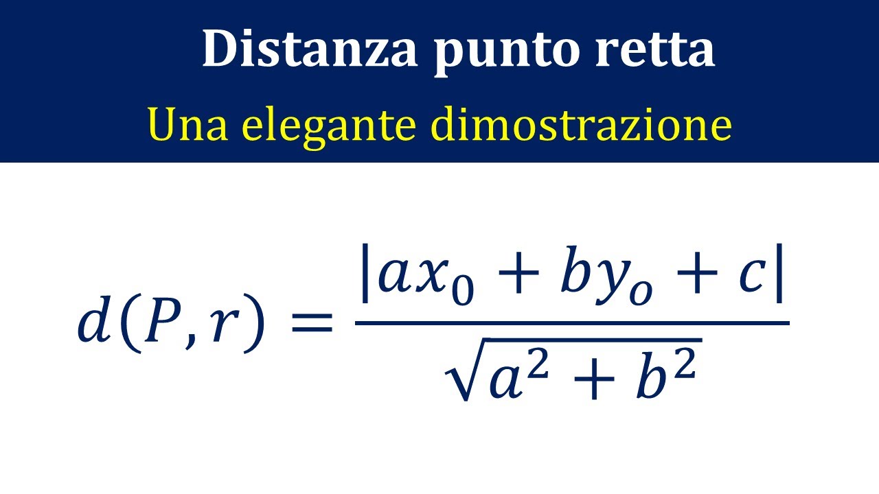 Distanza punto retta. Formula, esempio e dimostrazione