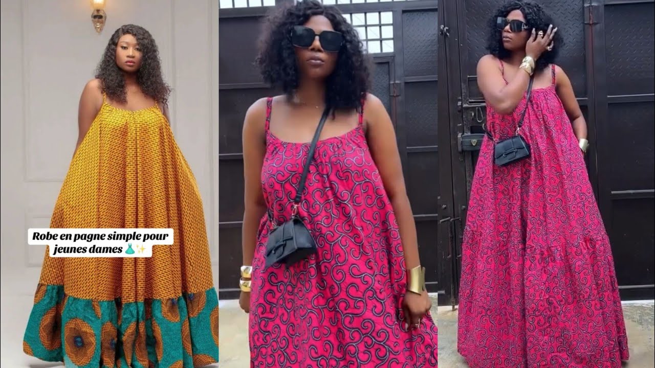 How to Sew Maxi Flare Gown Gypsy Caribbean with Spaghetti straps