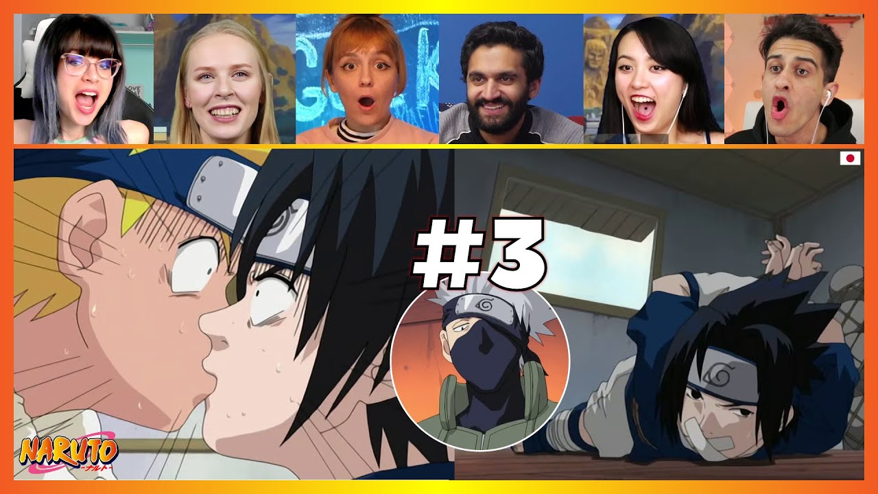 First Kiss ❤ | Naruto Episode 3 | Reaction Mashup ナルト