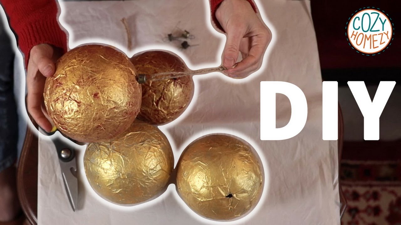 DIY Christmas Balls from Paper Mache - How to Make Christmas Ornaments