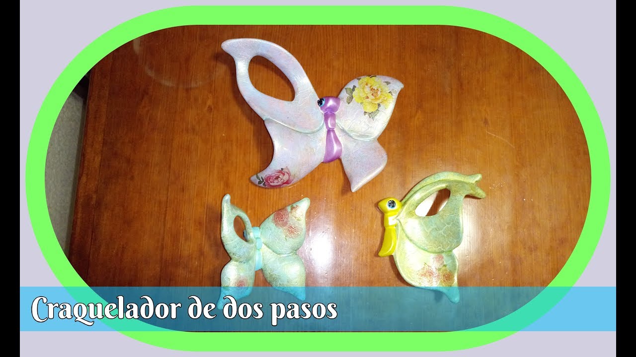 Pinta cerámica: Mariposas craqueladas