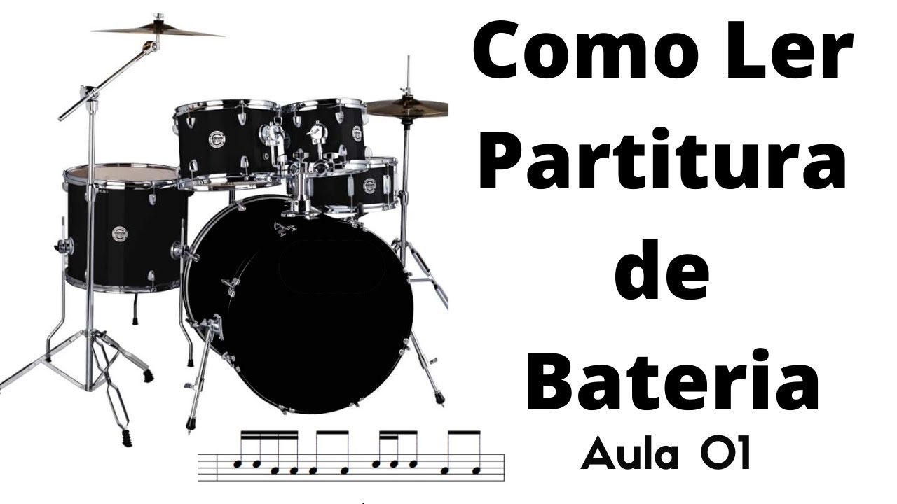 Como ler partitura de bateria   ( Aula 01 )