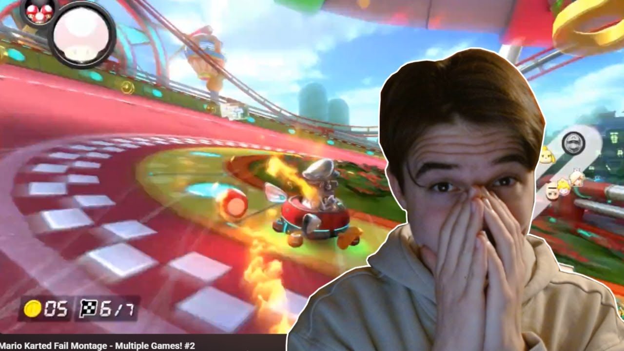 Reacting to Mario Kart Fail Montage