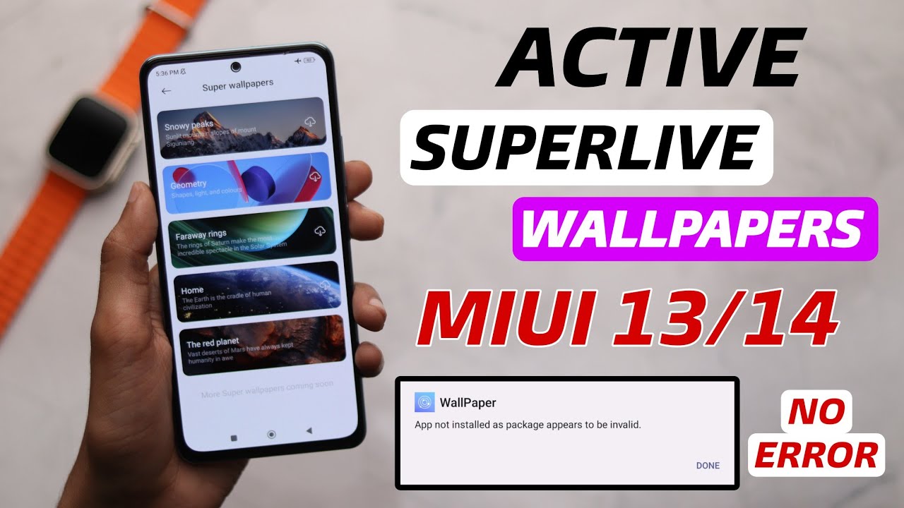 Активные суперживые обои на Miui 13 и Miui 14 любых устройствах Xiaomi 2023 года