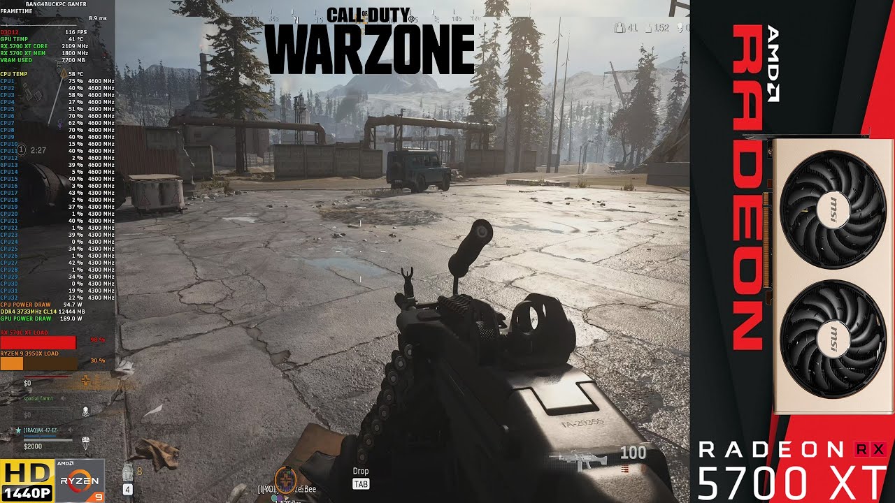 COD Warzone Competitive Settings 1440p | RX 5700 XT | Ryzen 9 3950X OC