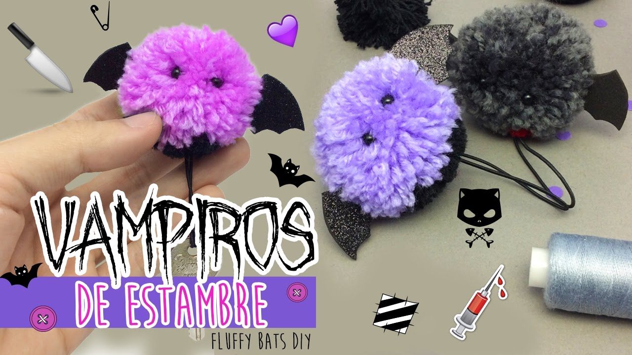 VAMPIROS DE ESTAMBRE - fluffy bats DIY