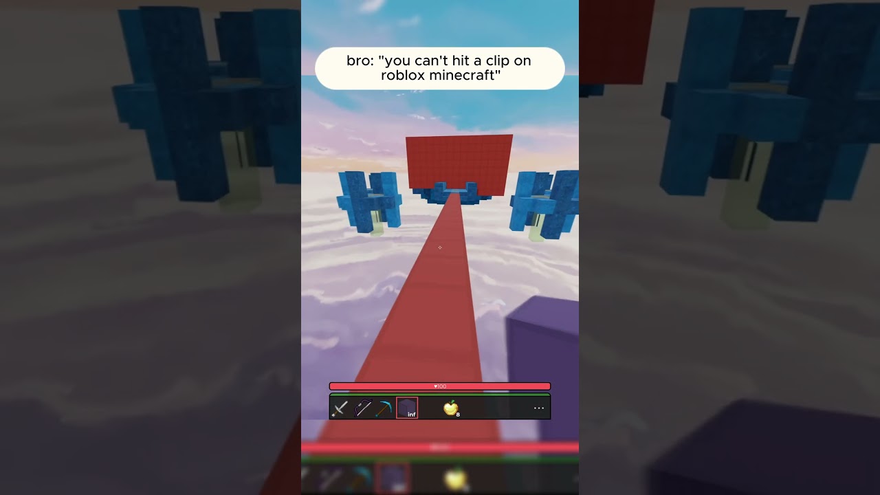 bro really hit a clip on roblox minecraft 💀 