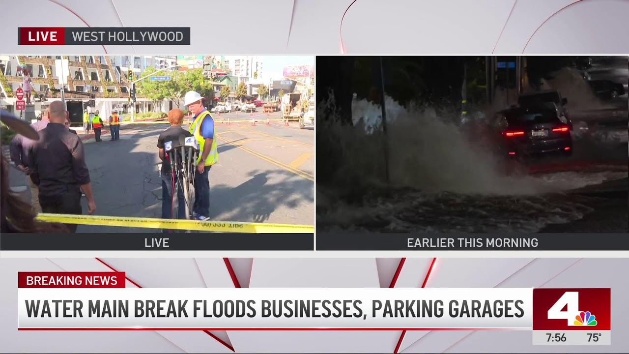 Watch Live: Mayor Bass, officials provide update on West Hollywood water main break
