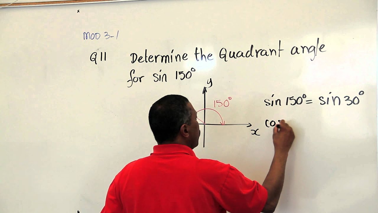 Determine Quadrant Angle Mod 3 Sec1 Q 11