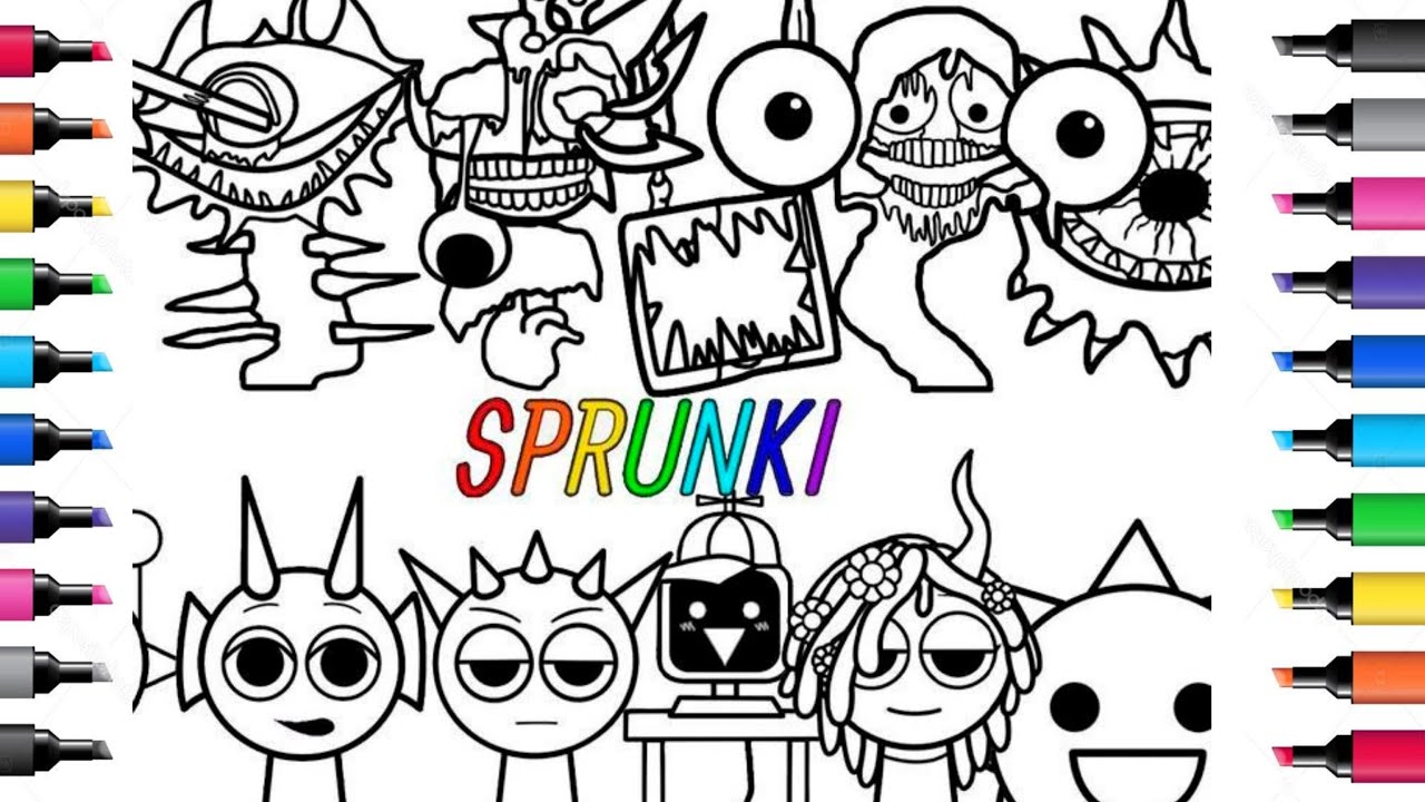 Incredibox Sprunki. New Big Coloring. 