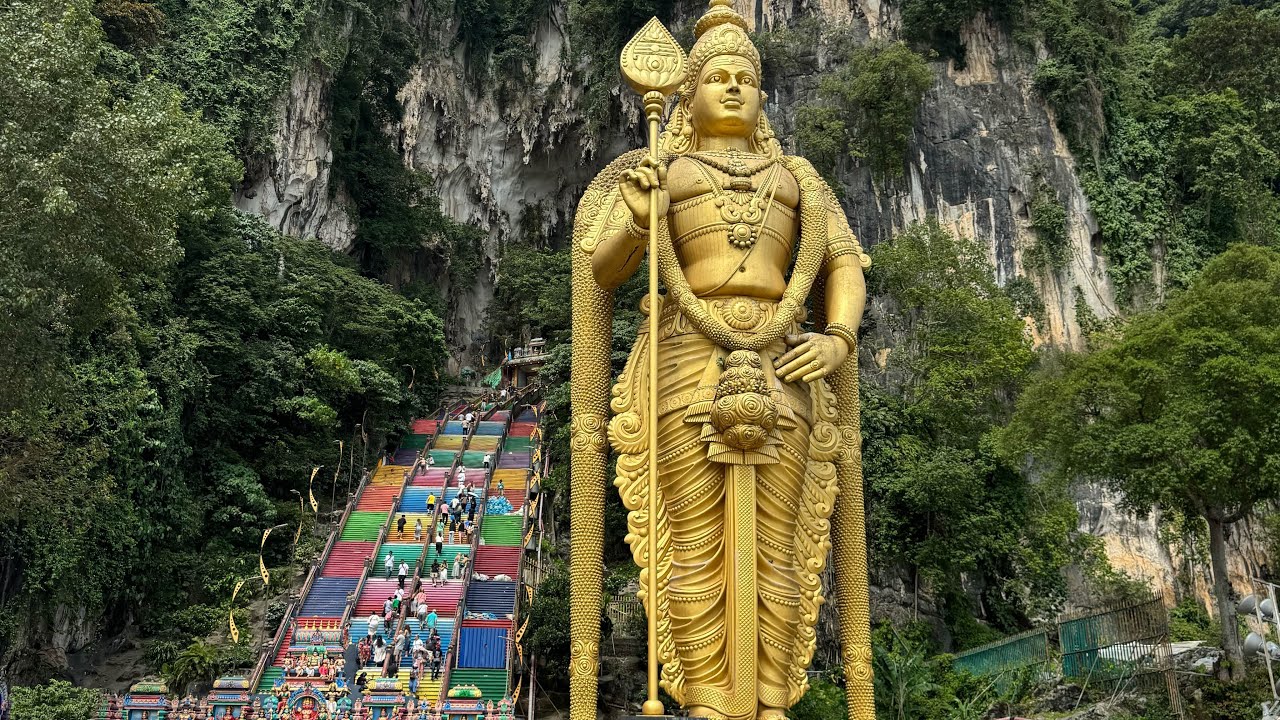 Pov walk around the Batu Caves Malaysia 4K