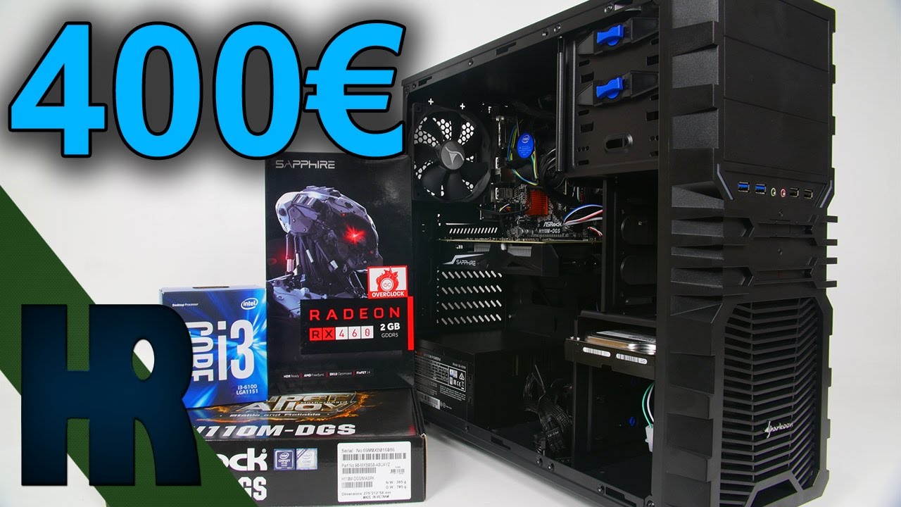 400€ Gaming PC 2016 Review & Test Bau Deutsch Overwatch Battlefield 1 GTAV COD  ( 400 € )