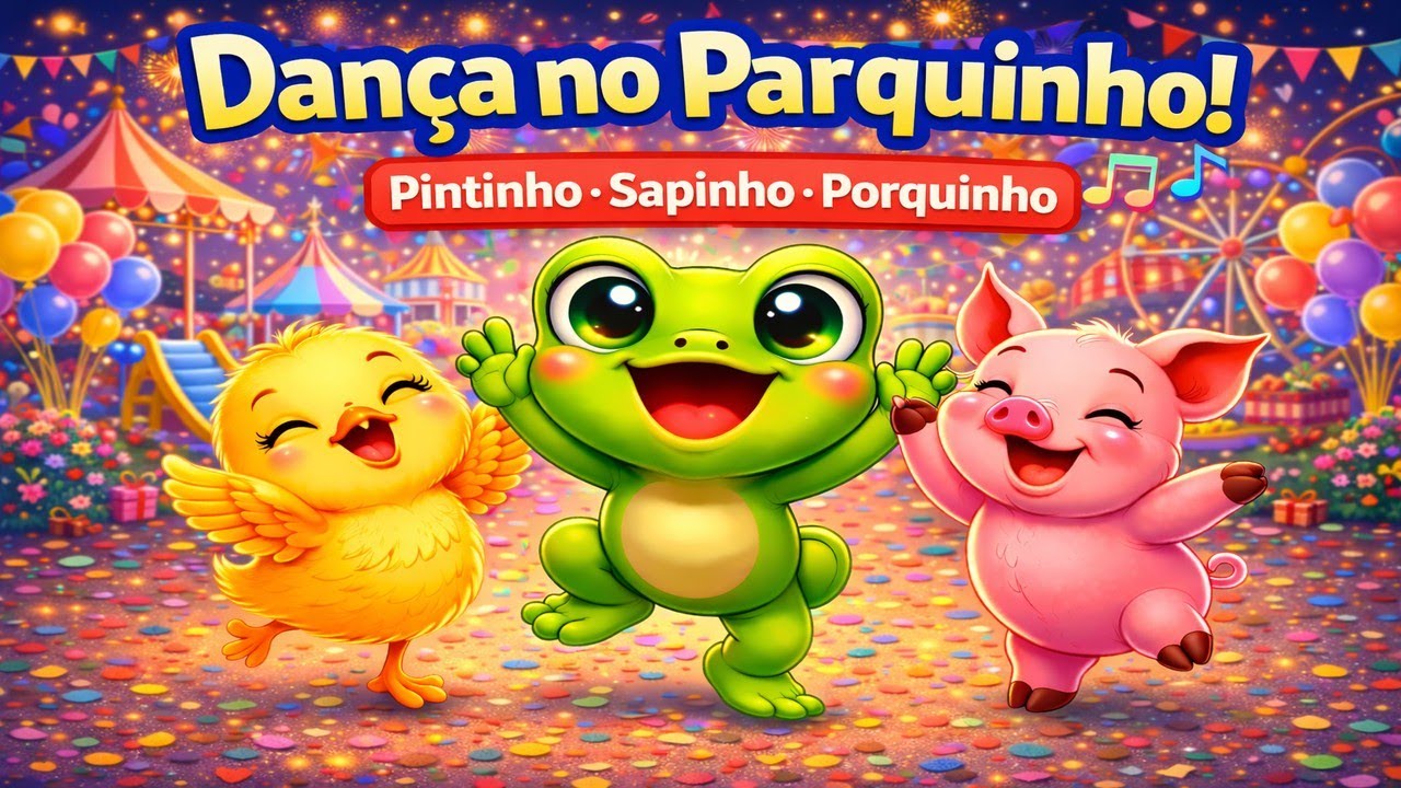 👉 Dança no Parquinho! 🎠🎶 | Pintinho, Porquinho e Sapinho | Música Infantil para Brincar