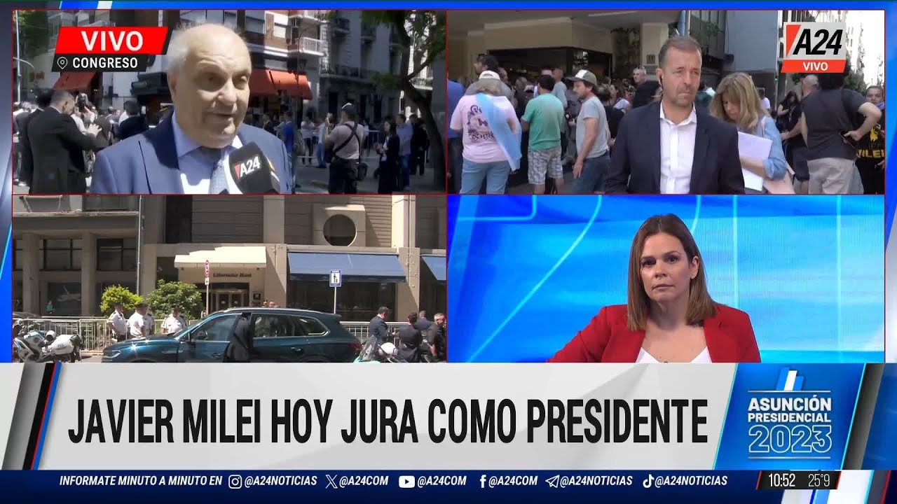 📢 HERNÁN LOMBARDI llegó a la asunción de JAVIER MILEI: 