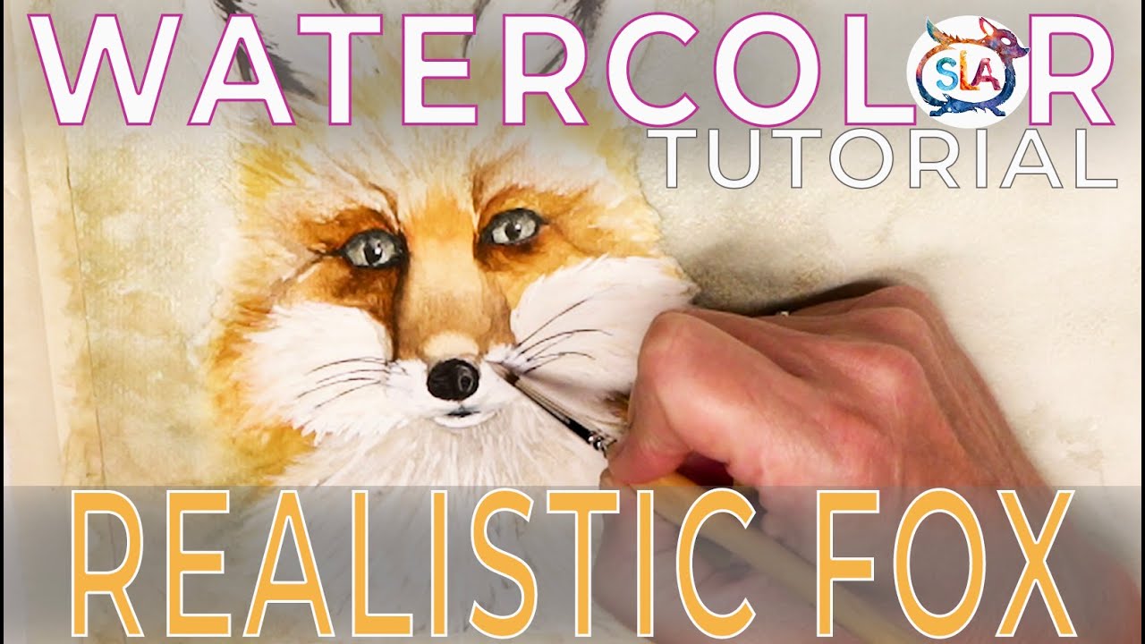 Painting a Realistic Fox 🦊 | Calm Watercolor Timelapse