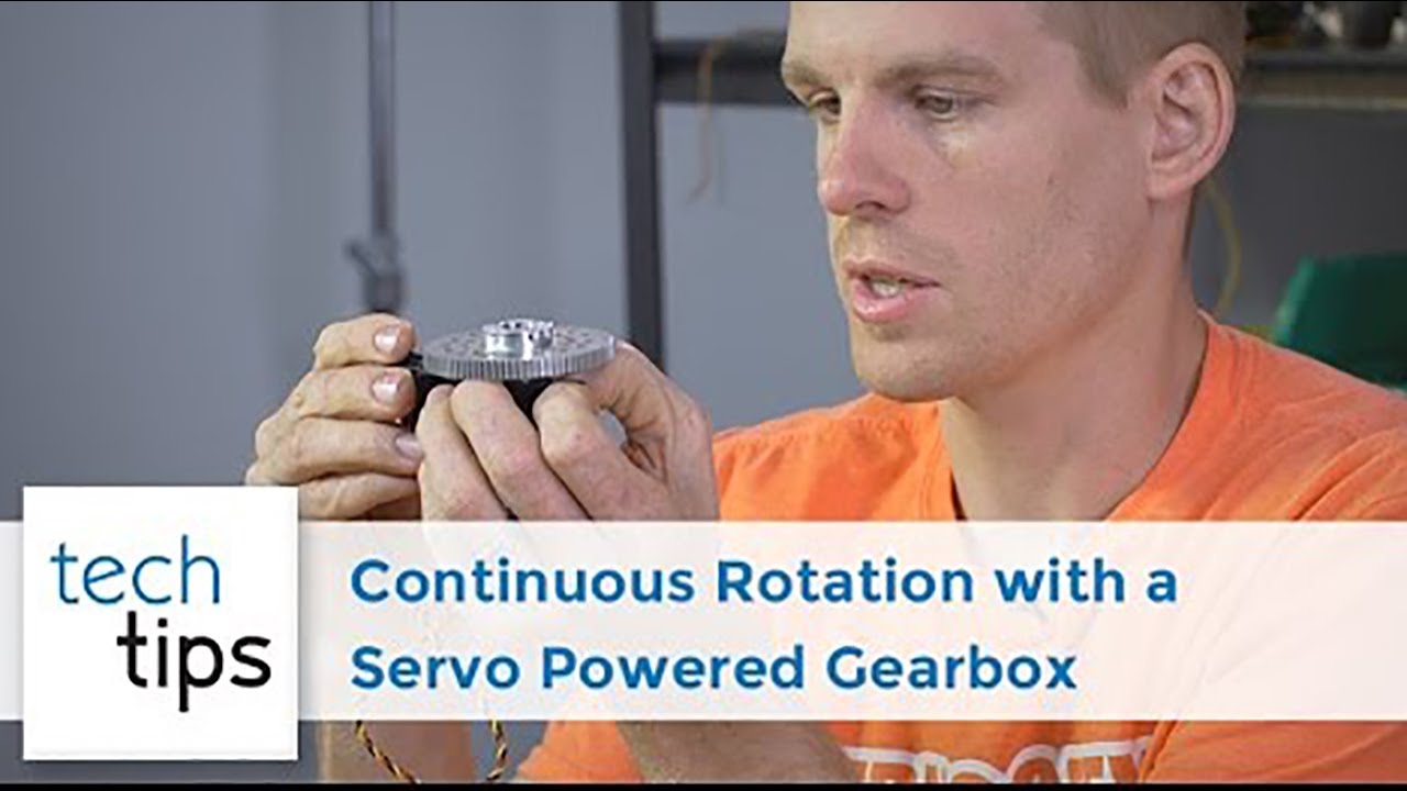Using a continuous rotation servo with a servo gearbox - explained by Kyle from ServoCity