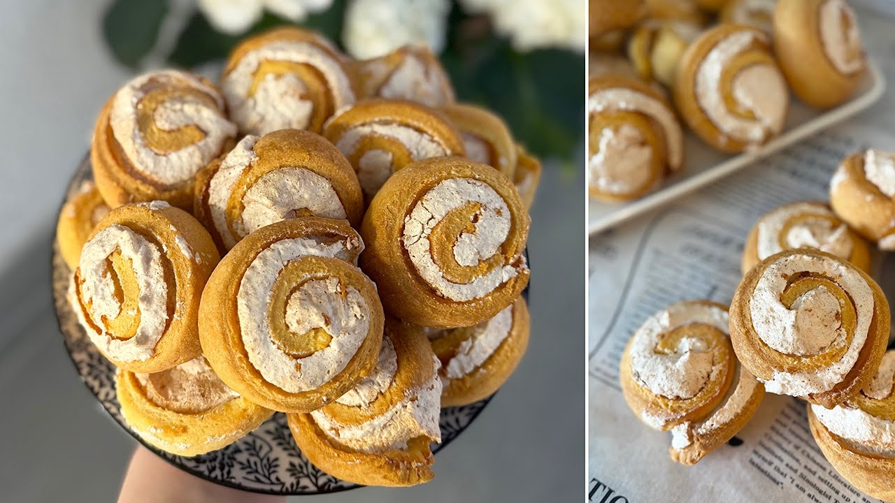OMLÓS KÓKUSZOS CSIGA🥥- kókuszhab☁️ régi recept ❤️ BebePiskóta