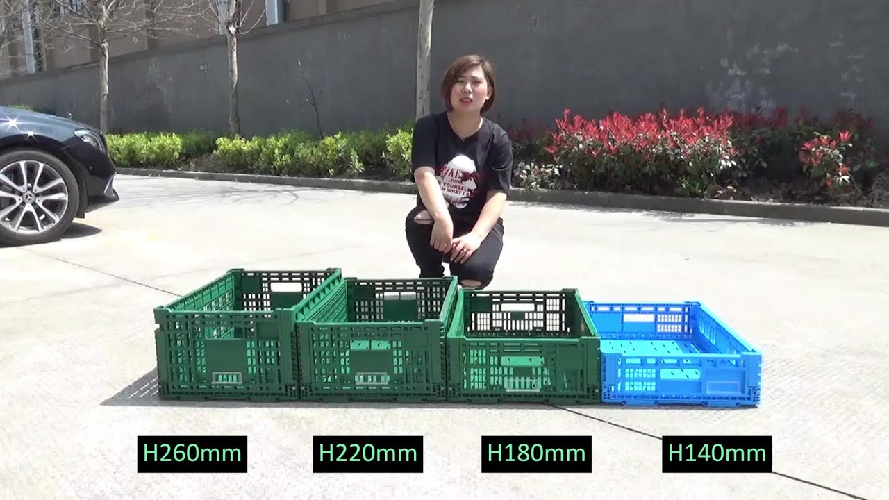 Space-Saving and Unbreakable: Demonstrating 600x400mm Plastic Folding Crates!