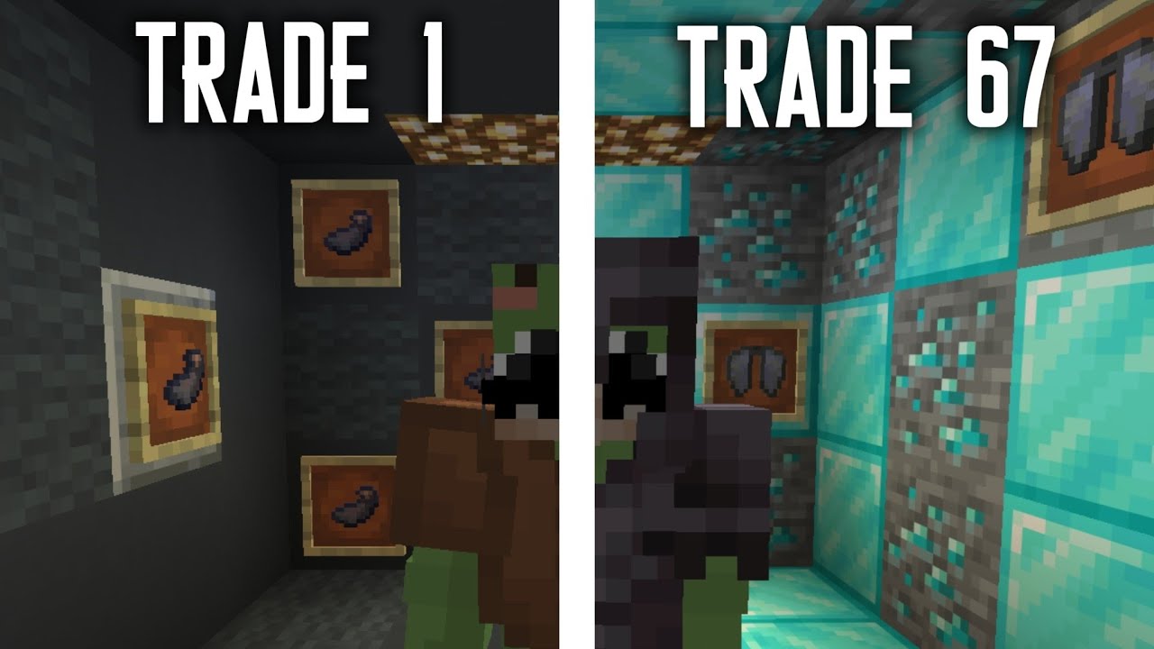 Trading an ink sac to an elytra using my media rank on dounutsmp!