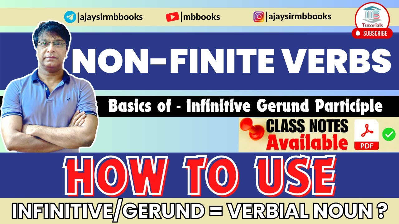 Infinitive vs Participle Vs Gerund | Grammar | Identification | Ajay Sir | MB Books Tutorials
