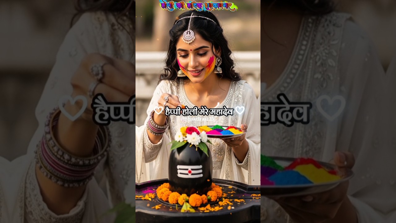 हैप्पी होली मेरे महादेव🌿✨Holi Special Mahadev Status video🌸#trending #bholenath #viral #shorts #holi
