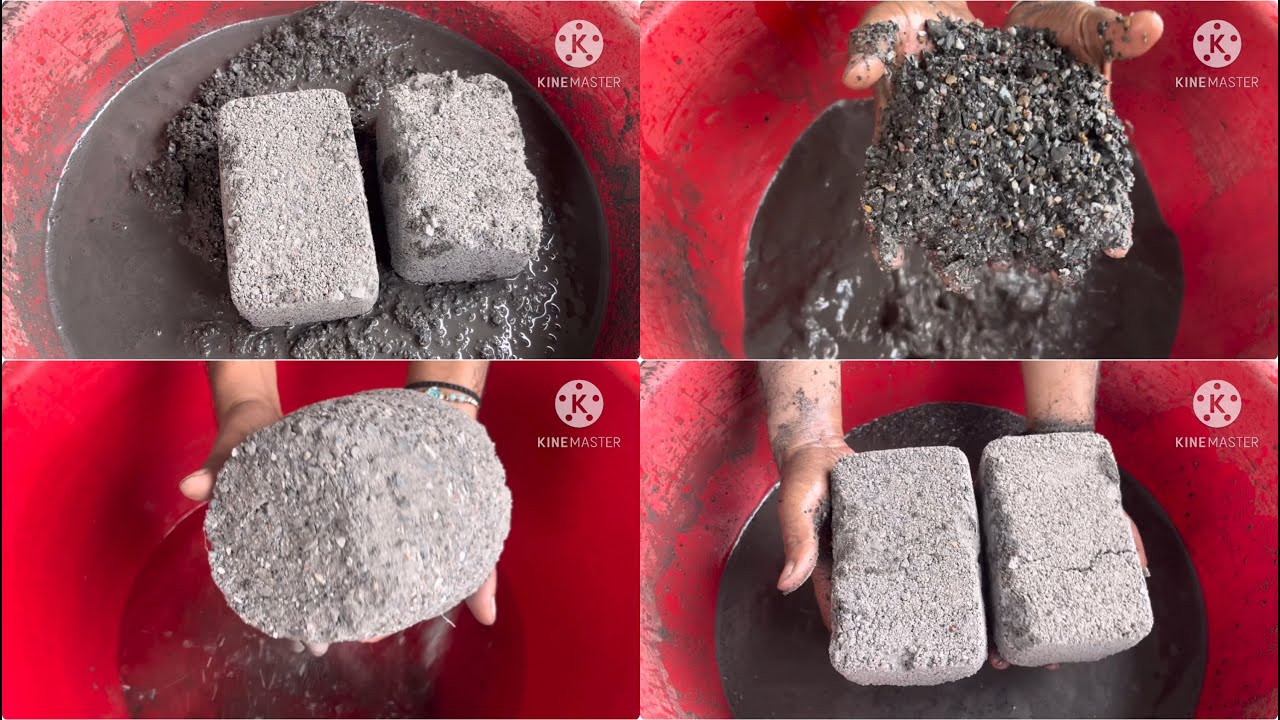 Gritty soft black sand stones water crumbling #asmr #satisfying 