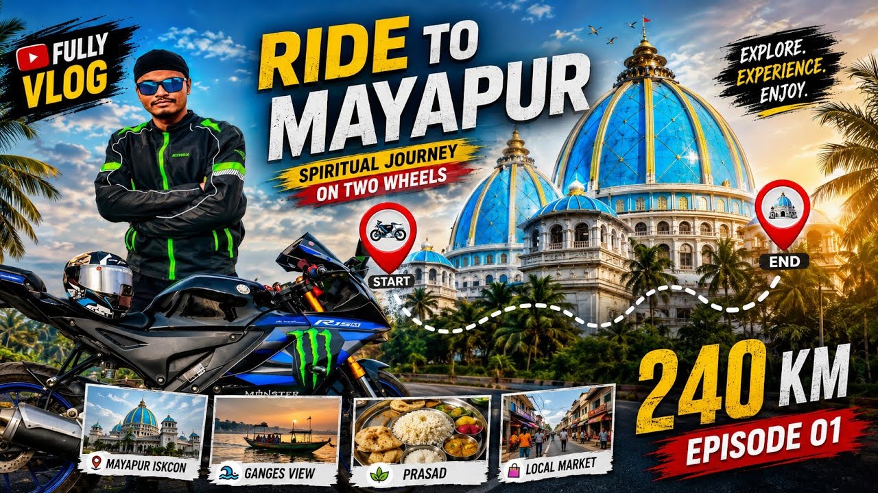 Holi Spacial Mayapur Bike Ride 🕉️ | Mayapur Tour 2026 | Mayapur Bike Ride 🏍️ Kolkata to Mayapur