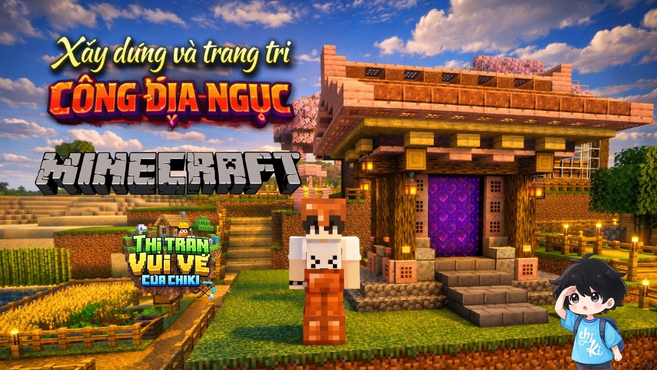 MINECRAFT Thị Trấn Vui Vẻ I Xây Dựng Và Trang Trí Cổng Địa Ngục ==