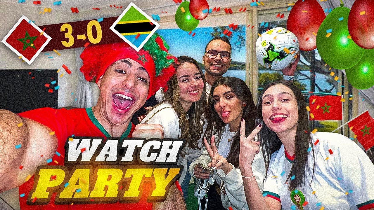 عرضت على الوليدات عندي للدار، أجواء پپپااا !! - MAROC 3 - 0 TANZANIE 🇲🇦🎉