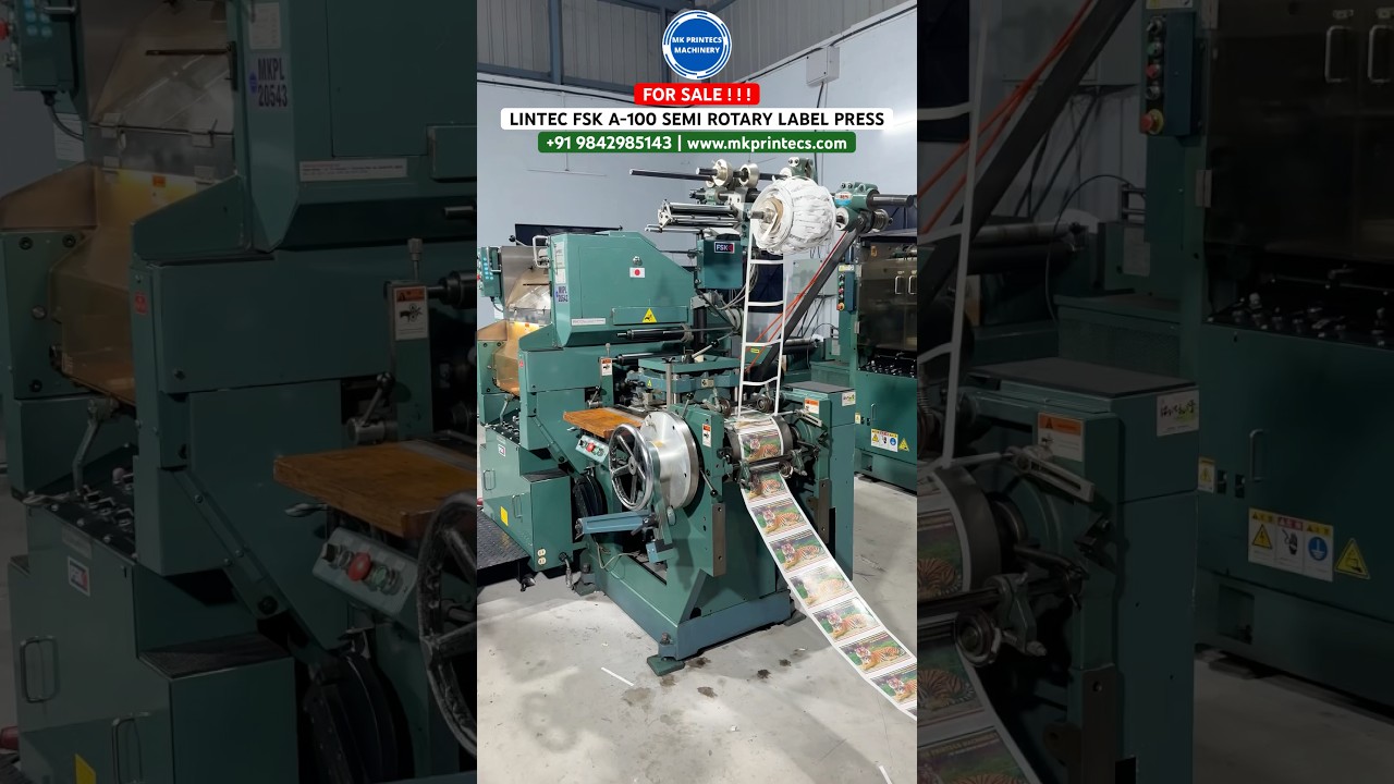 LINTEC FSK A-100 SEMI ROTARY LETTERPRESS LABEL PRINTING MACHINE | MK PRINTECS | 09842985143