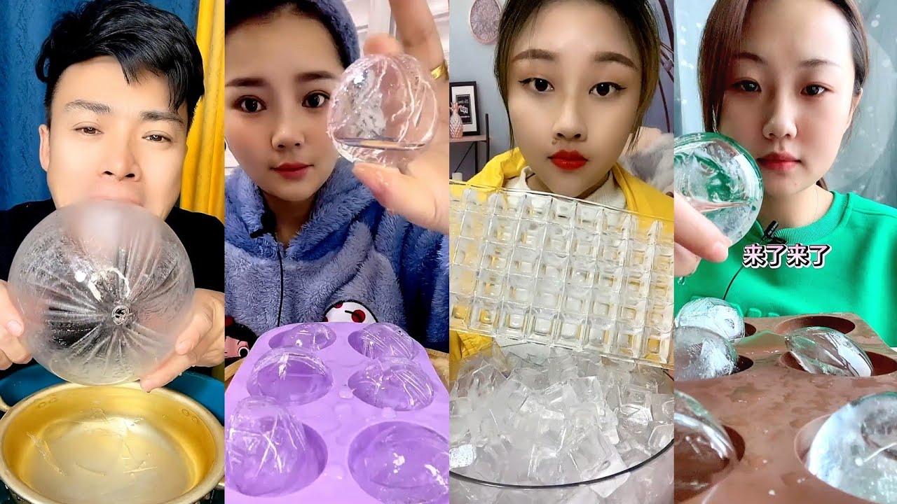THIN ICE EATING | ICE EATING | CUBE ICE EATING 0