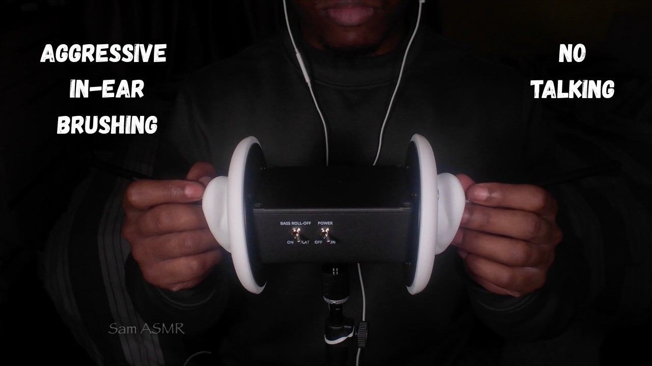 Fast to Slow Aggressive In-Ear Brushing ✨ Binaural ASMR for Tingles (No Talking)